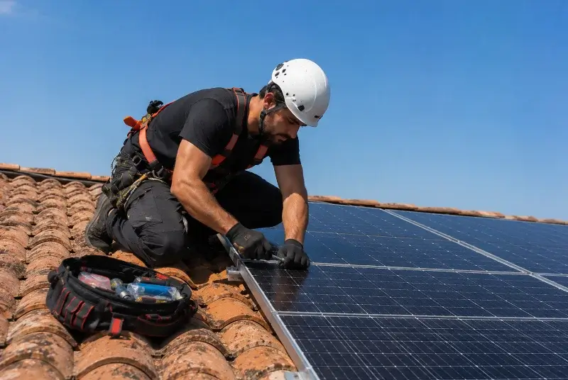 Maintenance et monitoring de panneaux solaires à Poudis